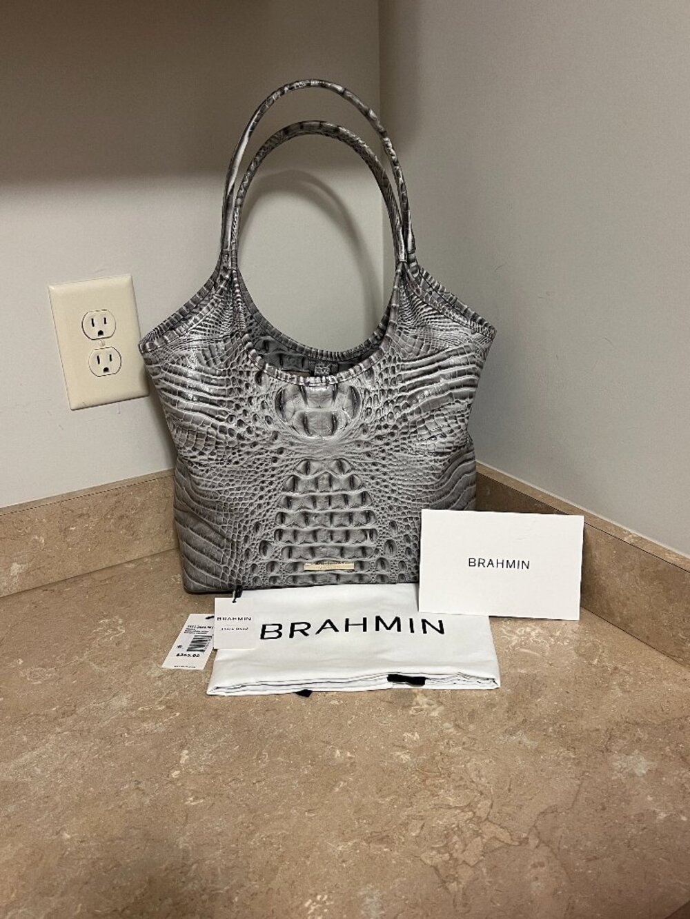 Brahmin Melora Dove Alden Road Shoulder Bag